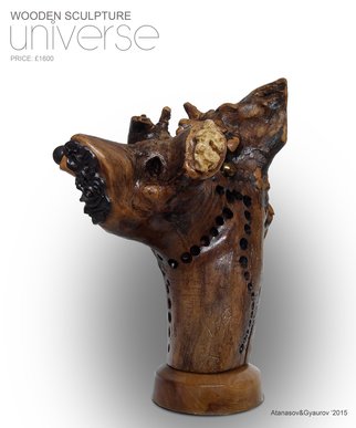 Olav Ata; Universe, 2015, Original Sculpture Mixed, 60 x 50 cm. Artwork description: 241  Wooden sculpture with mixed applied art approach/ ...