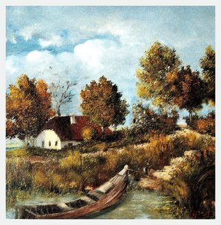 Ozzie Kajtezovic; Lake Life, 2010, Original Painting Oil, 14 x 11 inches. Artwork description: 241       WINTER IN MOUNTAINS, LANDSCAPE      Original oil on canvas ...