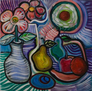 Gwendolyn Brooks;   Fruitful Delights, 2011, Original Mixed Media, 30 x 30 inches. Artwork description: 241    My favorite fruits are seen for the viewers delight!   ...