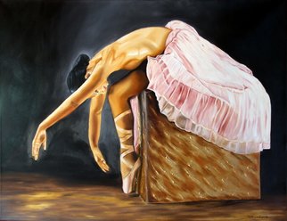 Patricia Vicente; Dancer In Rose, 2014, Original Painting Oil, 90 x 70 cm. Artwork description: 241     A beauty dancer dressing in rose.  ...