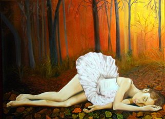 Patricia Vicente; Dreams, 2014, Original Painting Oil, 80 x 60 cm. Artwork description: 241    A dancer dreaming in the forest.  ...