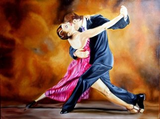Patricia Vicente; El Abrazo, 2014, Original Painting Oil, 80 x 60 cm. Artwork description: 241  The couple of Argentinian Tango dancers in an embrace that represents Tango.  ...