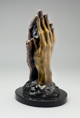 Paul Orzech; Touch, 2008, Original Sculpture Bronze, 4 x 11.5 inches. Artwork description: 241  Touch was commissioned by a patron as Praying Hands for a wedding gift.  The patron in selecting this design stated There is a palpable sense of love and energy being exchanged between the hands, and yet they are still so prayerful and graceful.  It fulfilled the patrons ...