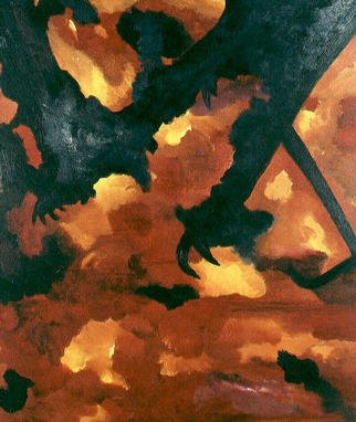 Peggie Clara; Fire Bird, 2000, Original Painting Acrylic, 36 x 36 inches. Artwork description: 241 Acrylic on canvas...