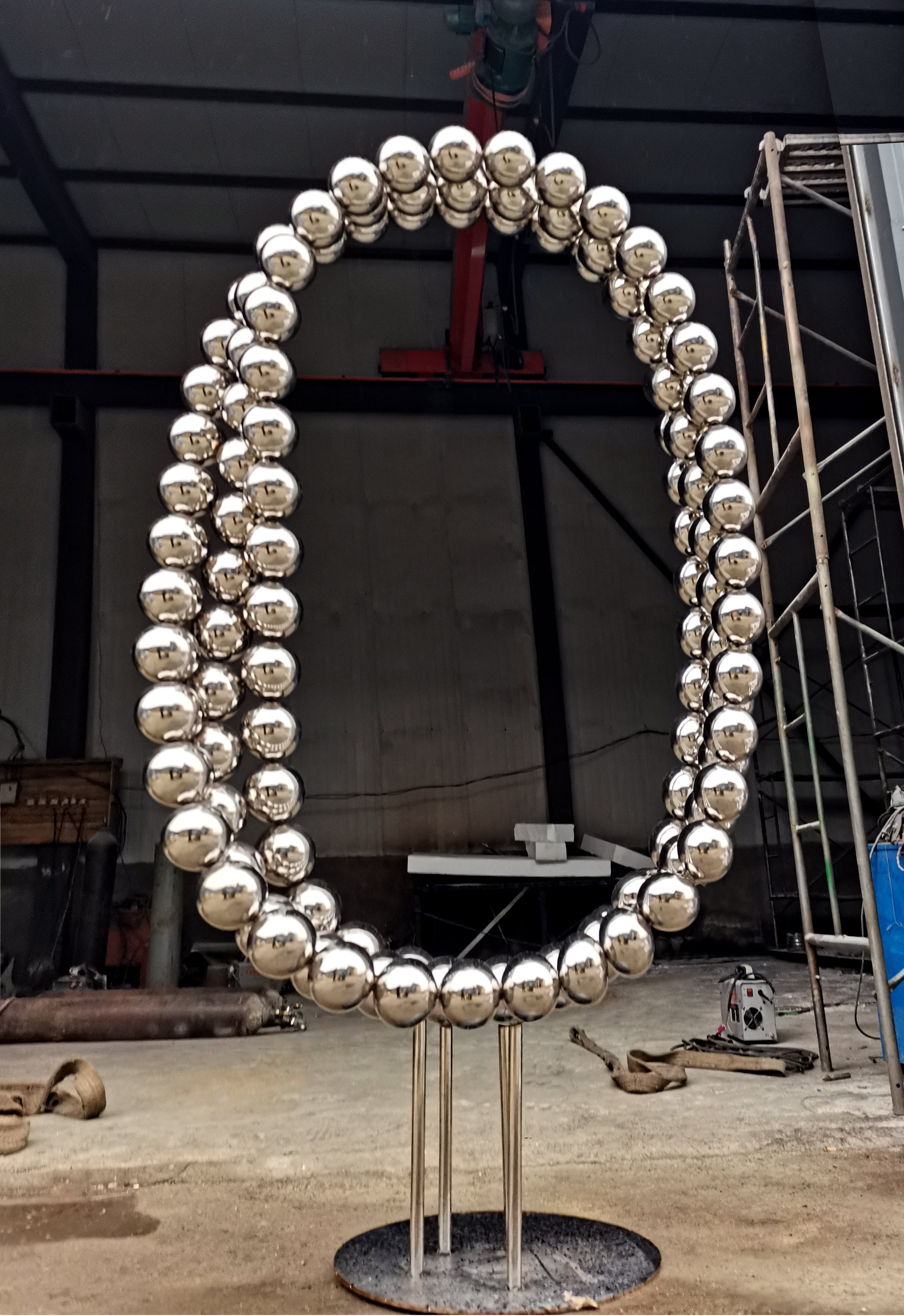 Plamen Yordanov; Pearl INFINITY, 2020, Original Sculpture, 55 x 95 inches. Artwork description: 241 Pearl Infinity - mirror polished stainless steel, 8 ft height, 2020...