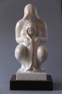 Penko Platikanov; Mother With Child, 2014, Original Sculpture Other, 18 x 9 inches. 