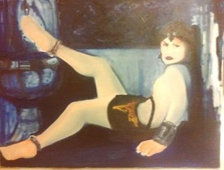 Pritha Chakraborty; Aesthetic Nude, 2016, Original Painting Oil, 48 x 24 inches. 