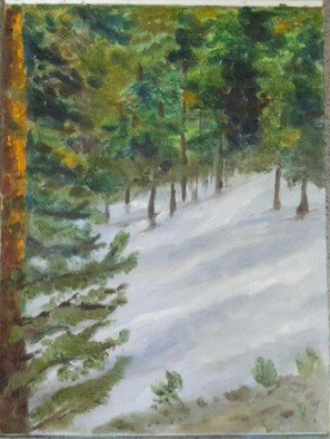 Amrita Banerjee; Snow On The Ground, 2015, Original Painting Oil, 16 x 12 inches. Artwork description: 241  This I painted from an old photograph    ...
