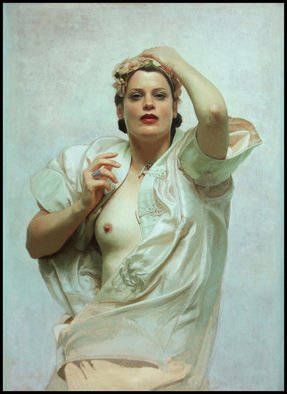 Paul Mccormack; Karen In White, 2011, Original Painting Oil, 29 x 44 inches. 