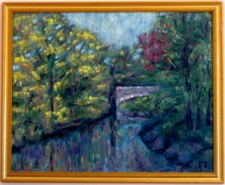 Dmitry Turovsky; Bridge Across Bronx River, 2014, Original Painting Oil, 2.5 x 2 feet. Artwork description: 241  View of a bridge across Bronx River, NY    ...