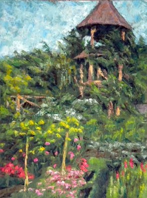 Dmitry Turovsky; Mohonk In September I, 2014, Original Painting Oil, 18 x 24 inches. Artwork description: 241  View of a garden in Mohonk Mountain Home, NY   ...