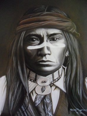 Ralph Megginson; Chiricahua, 2016, Original Painting Oil, 22 x 28 inches. Artwork description: 241 Oil painting of apache...