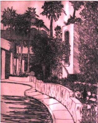 Robin Richard Emrich; El Conquistador, 2000, Original Printmaking Etching, 18 x 22 inches. Artwork description: 241 El Conquistador Resort in Tucson Arizona, this piece sold at auction in May 2005.  Edition is not yet closed, unframed, unmatted $175. 00, framed $250. 00 US.  Usually printed in Blue/ Black.  A must for anyone who has had a special occasion at one of Tucson' s ...