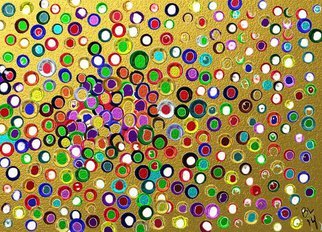 Robert Bobby Lyons; Gold Dots, 2014, Original Digital Art, 4 x 12 inches. Artwork description: 241                 collection of colors                ...