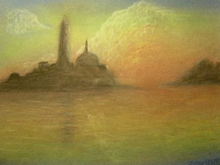 Freddie Shelton; Sunset, 2010, Original Pastel, 12 x 8 inches. 