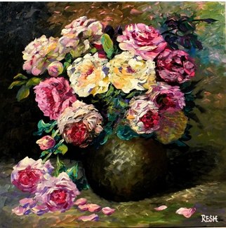 Yosef Reznikov;  Bunch Of Flowers , 2013, Original Painting Acrylic, 60 x 60 cm. Artwork description: 241  Still life, flowers, roses, original, painting, bouquet of roses bouquet ...