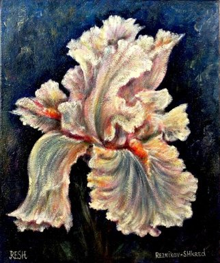 Yosef Reznikov;  Iris3 , 2013, Original Painting Other, 60 x 50 cm. Artwork description: 241    Still life, flowers, roses, original, painting, bouquet of roses bouquet, iris   ...