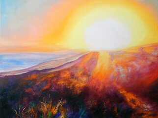 Richard Freer; Dorset Evening Coastline, 2020, Original Painting Oil, 80 x 60 cm. Artwork description: 241 Sunset on a Dorset coastline...