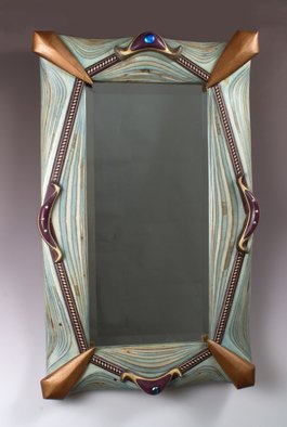 Robert Hargrave; The Magestic Mirror, 2015, Original Sculpture Wood, 24 x 32 inches. Artwork description: 241  Mirror ...