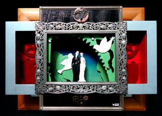 Roberta Masciarelli; The Wedding, 2013, Original Mixed Media, 15.5 x 12.5 inches. Artwork description: 241  Mixed media, assemblage. Made 75% with found objects More views & info: 