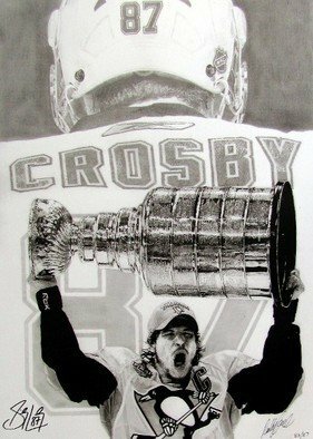 Robb Scott; The Kid Is Good, 2010, Original Drawing Pencil, 24 x 32 inches. Artwork description: 241  This is a limited edition pencil drawing of Sidney Crosby. 87 prints were created and each was hand signed by Sidney Crosby and myself. Each comes with a certificate of authenticity from Frameworth. ...