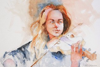 Roderick Brown; Sweet Music, 2011, Original Watercolor, 12 x 14 inches. Artwork description: 241   one of my many music and hands focussed paintings  ...