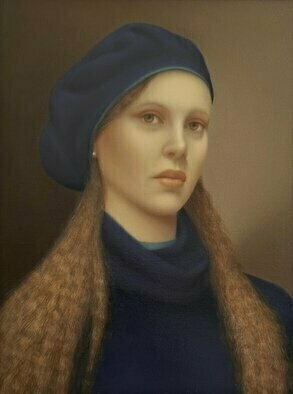 Ronald Weisberg; Bohemia, 2009, Original Painting Oil, 12 x 16 inches. Artwork description: 241 This is a portrait of a friend I painted with blue hat. ...