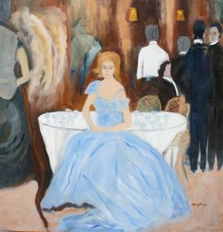 Rosa Alfaro Carozzi; The Metropolitan Gala , 2015, Original Painting Oil, 3 x 3 inches. Artwork description: 241  Woman at a Metropolitan Gala ...