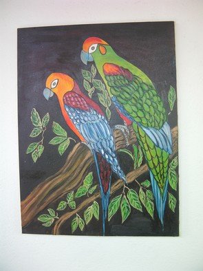 Rosica Simeonova; Parrots, 2012, Original Painting Oil, 70 x 90 cm. Artwork description: 241                 oil painting                ...