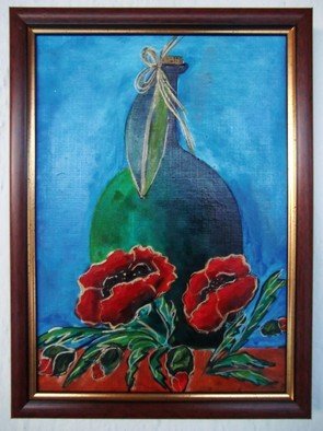 Rosica Simeonova; Poppy, 2012, Original Painting Oil, 20 x 30 cm. Artwork description: 241      oil painting     ...