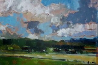 Jerry Ross; Amazon Park Veduta, 2016, Original Painting Oil, 36 x 24 inches. Artwork description: 241 This is a landscape of a large park area in Eugene, Oregon. It is an excellent example of the use of 
