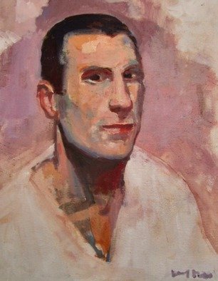 Jerry Ross; Portrait Of Italian Socce..., 2014, Original Painting Oil, 16 x 20 inches. Artwork description: 241  Inspired by many trips to Italy and the huge soccer culture there. The face displays courage and determination. This portrait sketch, done in a loose brushwork style, depicts the face of an individual athlete. The colors are warm flesh tones that contrast with the black hair and ...