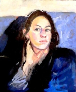Jerry Ross; The Girl On The Train, 2010, Original Painting Oil, 20 x 24 inches. Artwork description: 241  We met on the train to Milan. ...