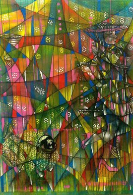 Ricardo Garcia; Chia, 2015, Original Painting Acrylic, 3 x 4 feet. Artwork description: 241        Vibrant contempory, pop art created by being influence of daily icons in the heart of Downtown Los Angeles.    Big Bird, conteporary pop art.   ...