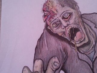 Reinhardt Hollstein; Zombie World, 2012, Original Illustration, 8 x 11 inches. Artwork description: 241  Comic book illustration 