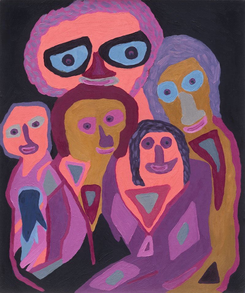 Rubi Assa; The Family, 2008, Original Painting Oil, 44 x 60 inches. 
