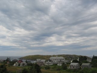 Ruth Zachary; Monhegan Village Clouds, 2012, Original Photography Color, 8 x 10 inches. 