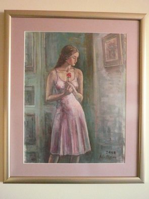 Nermin Alpar; Girl, 2009, Original Painting Oil, 35 x 44 cm. 