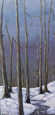 Sandi Carter Brown; Winter Trees, 2013, Original Painting Acrylic, 24 x 48 inches. Artwork description: 241           Commissioned art         ...