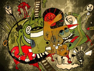 Rikardo Druskic; Madness Continues, 2015, Original Digital Print,   inches. Artwork description: 241  madness, green, good, evil ...