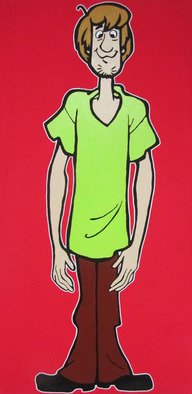 David Mihaly; Shaggy, 2011, Original Painting Acrylic, 24 x 48 inches. Artwork description: 241  Norville Shaggy Rogers from Scooby Doo - ZOINKS...
