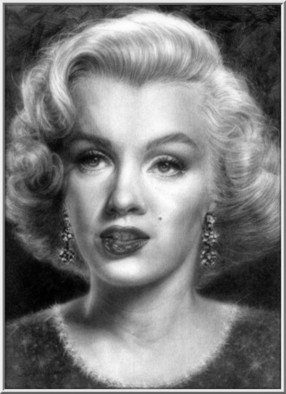 Wayne Kostopolus; EARLY MARILYN, 2008, Original Drawing Pencil,   cm. Artwork description: 241 Pre classic Marilyn! From an earlier photo of Marilyn, before her famous makeover. A blended pencil drawing....