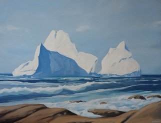 Scott Mackenzie; Coastal Iceberg, 2016, Original Painting Oil, 40 x 30 inches. Artwork description: 241 Icebergs are an incredible sight every year when they migrate from the Arctic.  Their sheer size can be daunting, and thats not even counting the ninety- percent still unseen below the surface.  ...