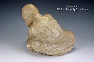 Scott Mohr; Kundalini, 1996, Original Sculpture Stone, 6 x 11 inches. Artwork description: 241  It's al about here back, the original stone before I started carving had this spinelike curve I just brought out the rest of the figure, I just got out of the way and let her come out!    ...