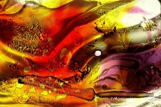 S. Josephine Weaver; Field Of Fire, 2011, Original Mixed Media, 12 x 8 inches. Artwork description: 241        fire, water, motion, yellow, heat, pattern        ...