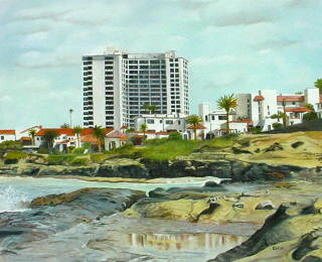 Lynette Seiter; City By The Sea, 2008, Original Painting Oil, 24 x 20 inches. Artwork description: 241  A San Diego beach showing the high rise resorts and houses along the shore. ...
