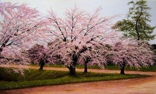 Sergio Zampieri; Cherry Blossom, 2006, Original Painting Oil, 100 x 50 cm. 