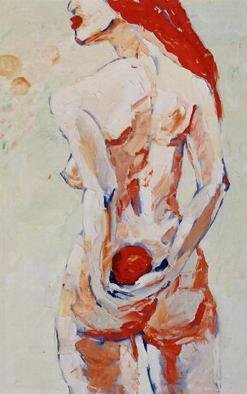 Sergej Jakovlev; Stealing Apple, 2004, Original Painting Oil, 70 x 105 cm. 