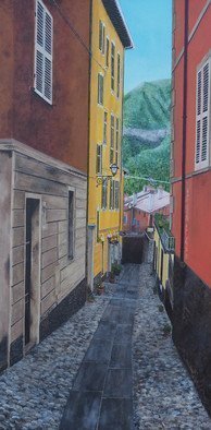 Steven Fleit; Bellagio Street Scene, 2018, Original Painting Acrylic, 18 x 36 inches. Artwork description: 241 A street scene in the beautiful town of Bellagio, Italy on the shore of Lake Como. ...