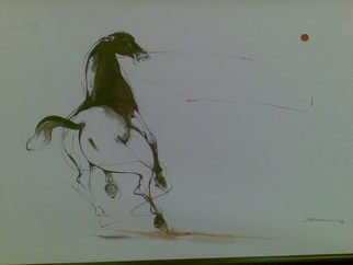 Shakeel Siddiqui; Untitled, 2010, Original Mixed Media, 3 x 4 feet. Artwork description: 241      i love camel so i draw with force     ...